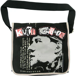 Cut Out Letters Kurt Cobain Logo Patches Messenger Bag