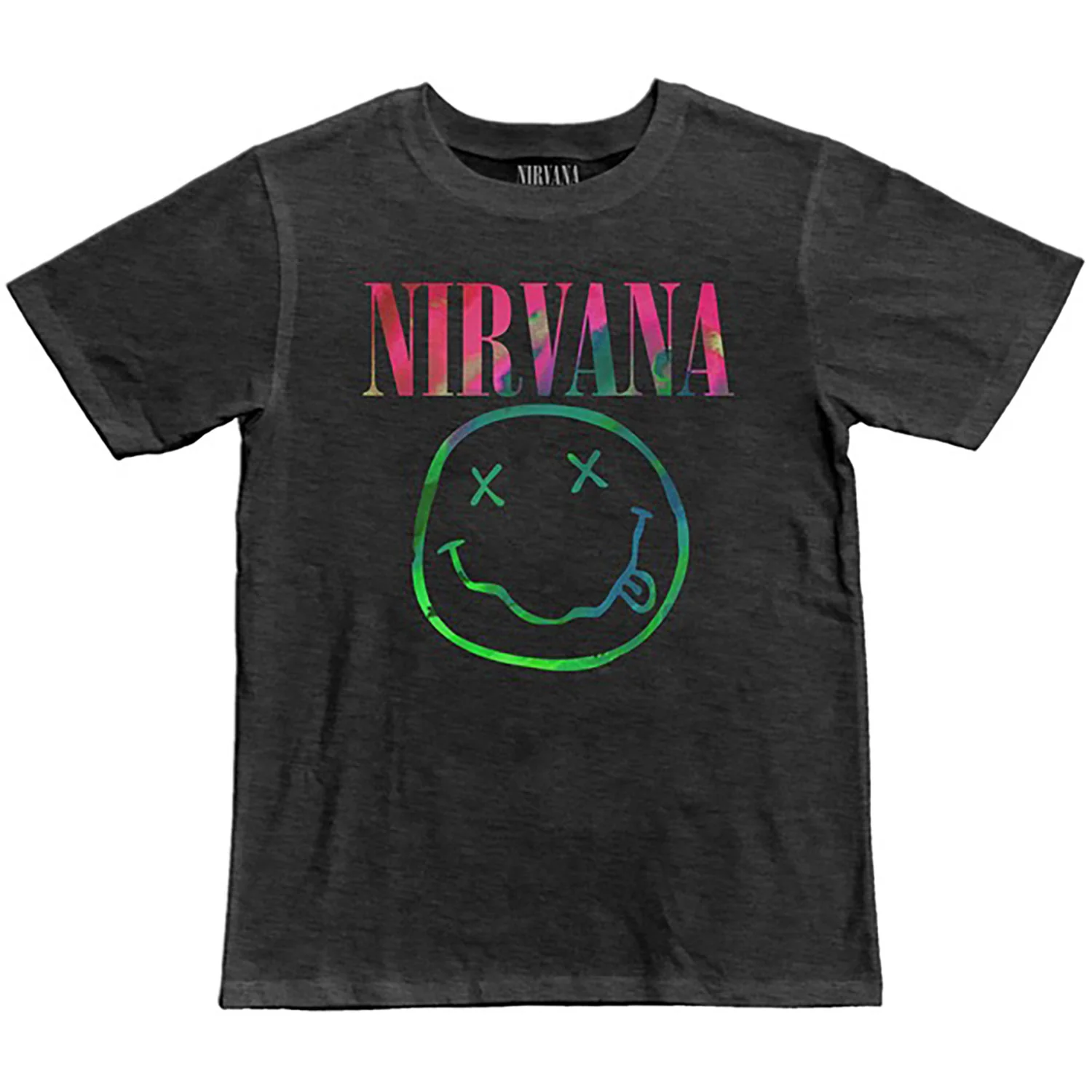 Green & Pink Gradient Smiley Face Logo T-shirt