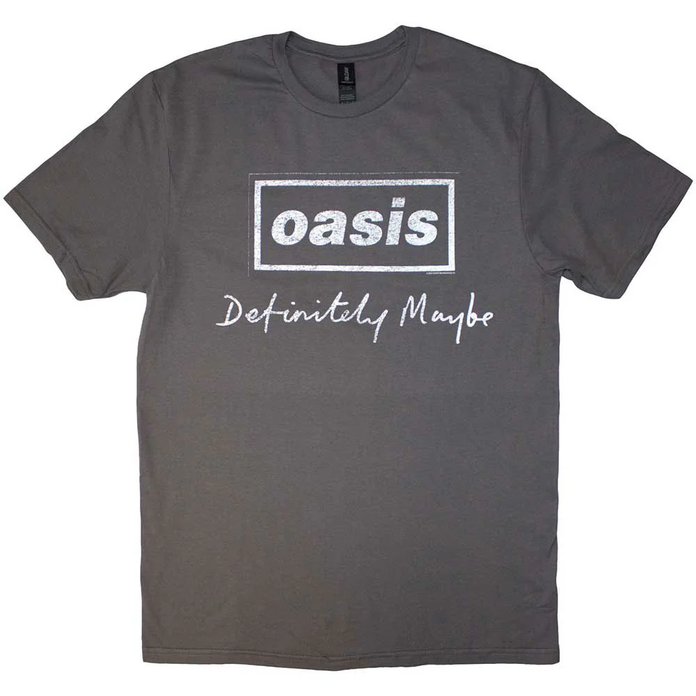 Definitely Maybe Distressed Text Logo T-shirt