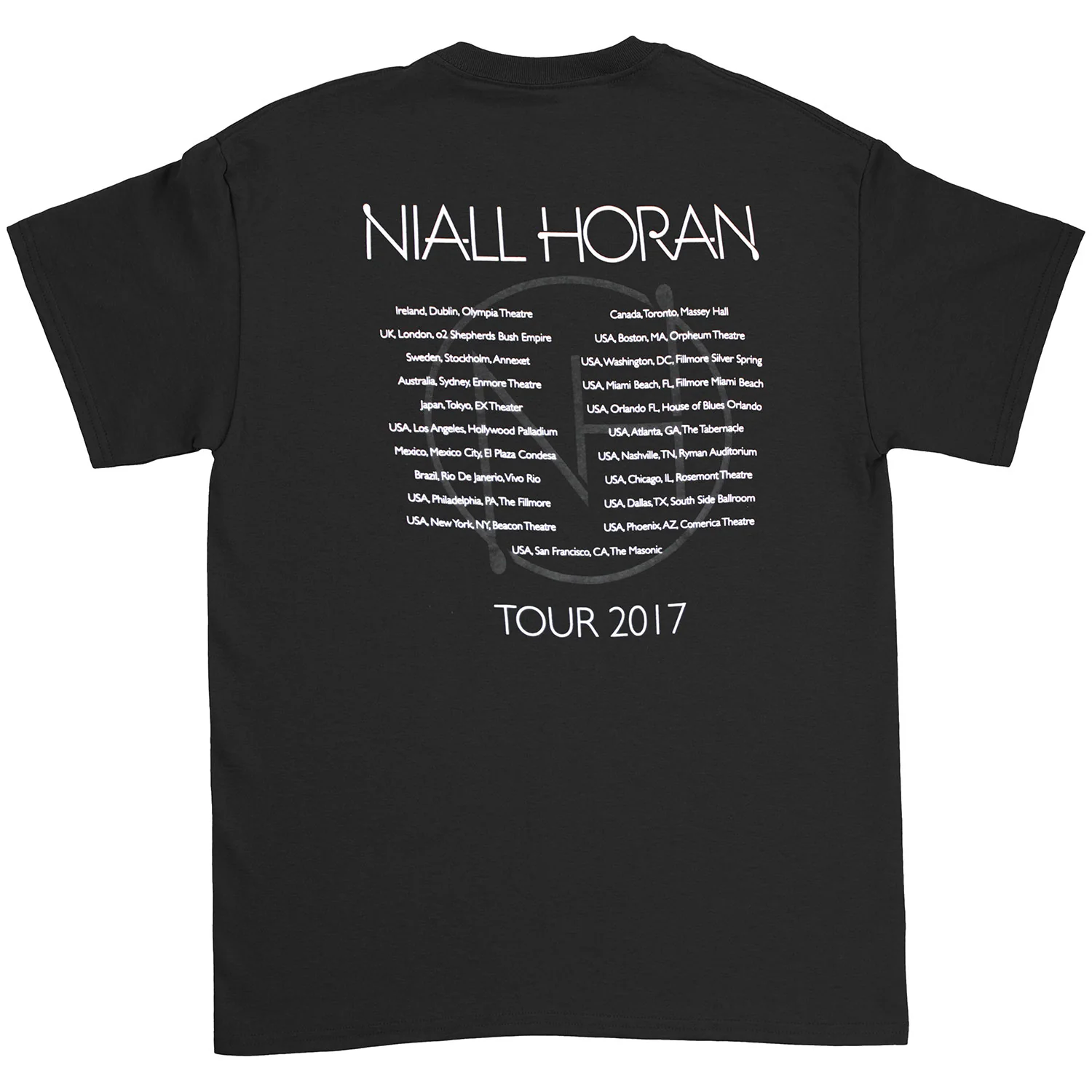 Niall Horan Flicker Sessions 2017 Tour With Personalized Sewn Tag Slim Fit T-shirt - Image 2