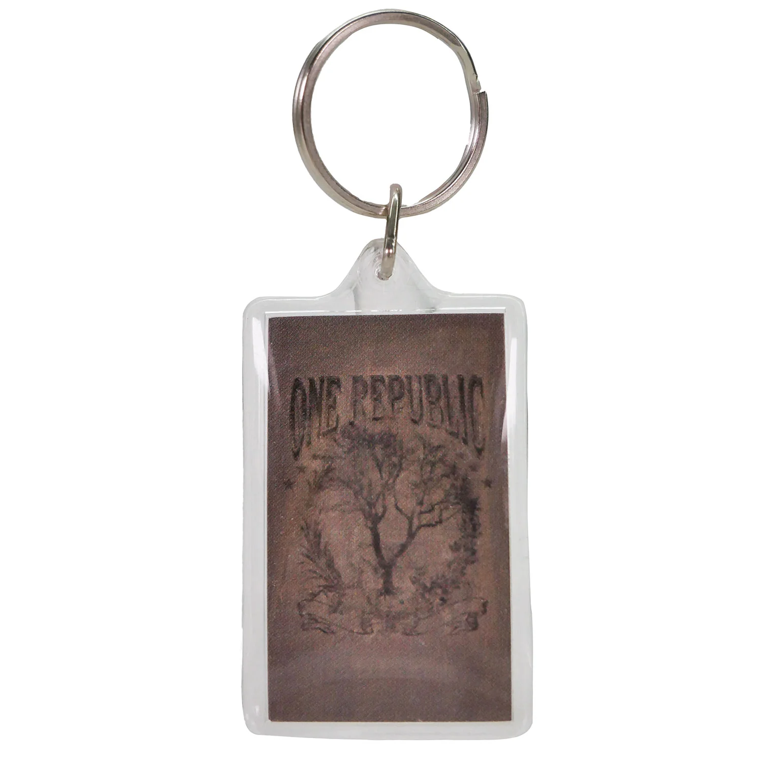 R Logo & Tree Plastic Key Chain - Image 2