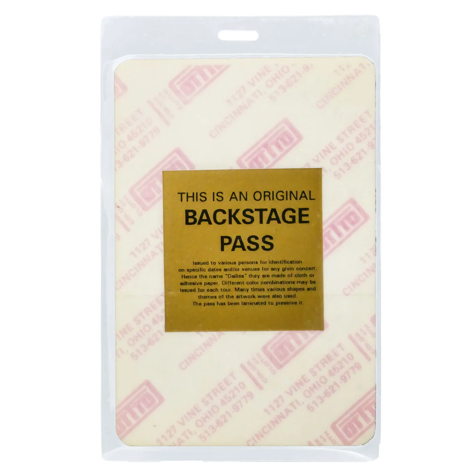 Diary Of A Madman Tour '82 Local Crew Laminated Backstage Pass - Image 2