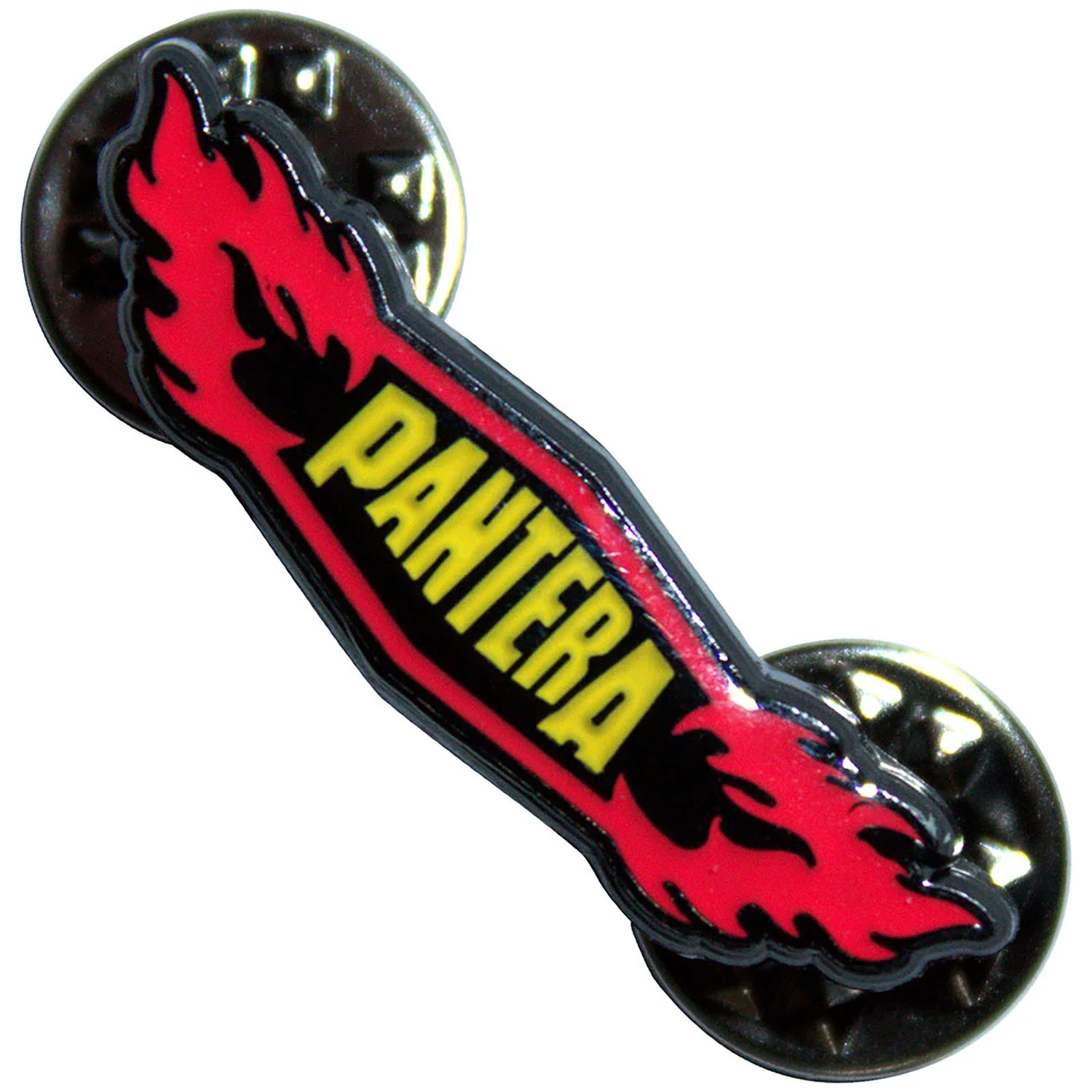 Flames Pewter Pin Badge