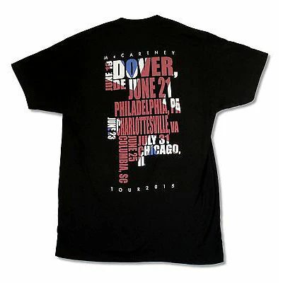 Flag 2015 Tour City Info Dover - Chicago T-shirt - Image 2