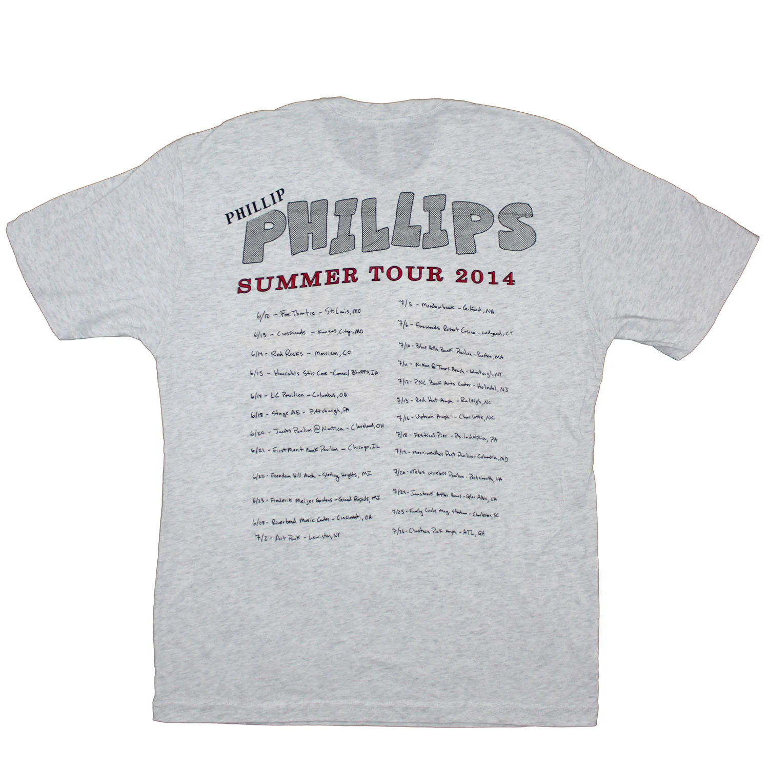 2014 Summer Tour on Gray Tee Slim Fit T-shirt - Image 2
