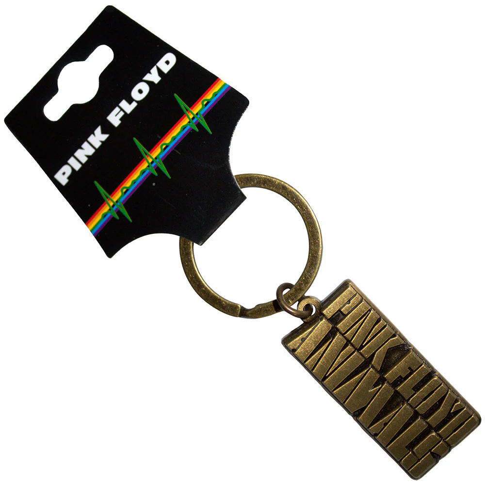 Animals Gold Text Logo Metal Key Chain