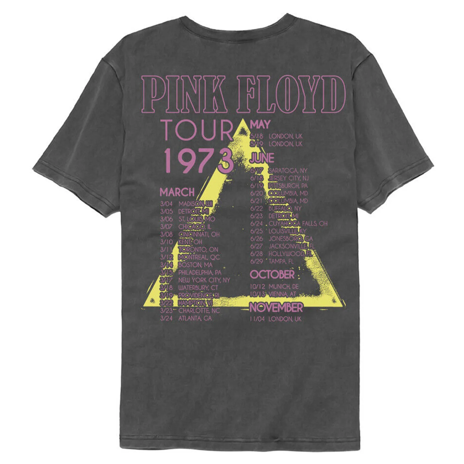 Pink Floyd Dsotm Tour 1973 F B Comfort Color T-shirt - Image 2
