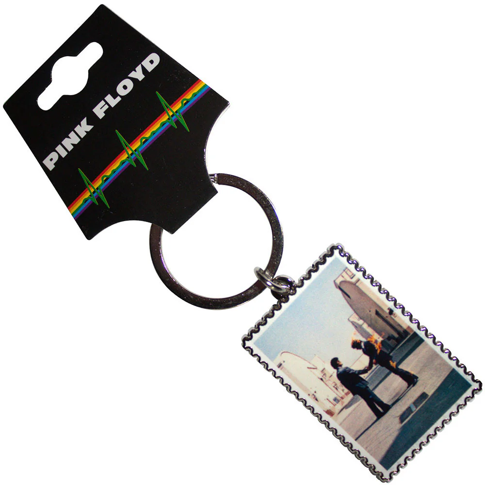 Wish You Were Here Stamp Metal Key Chain