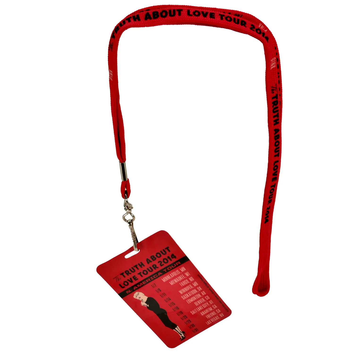 The Truth About Love Tour 2014 N. America Tour Lanyard - Image 2