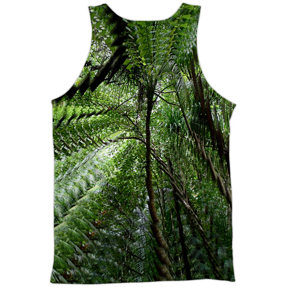 Active Camo 100% Poly Front/Back Print Mens Tank - Image 2