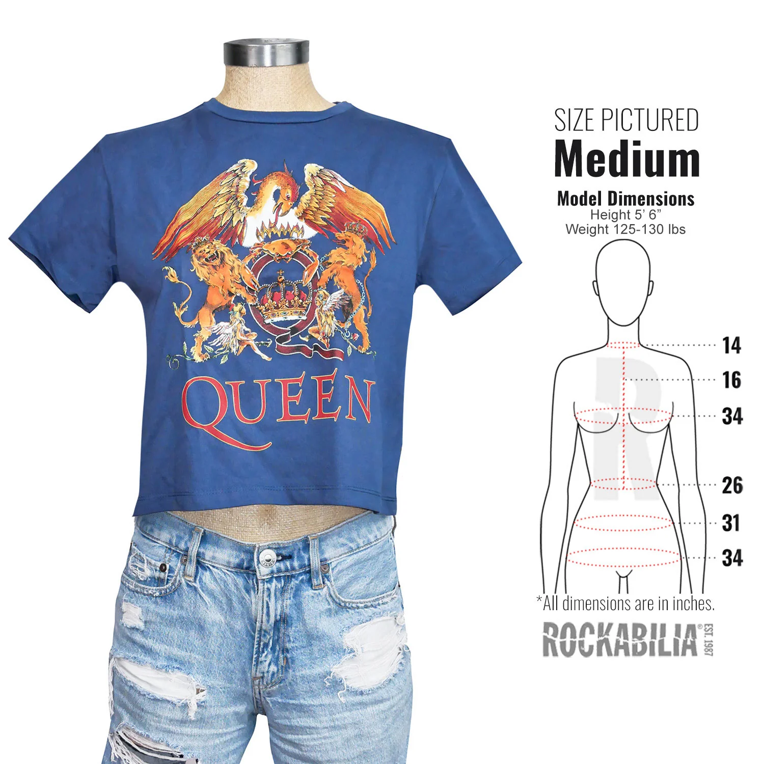 Classic Crest Ladies Crop Top Junior Top - Image 4