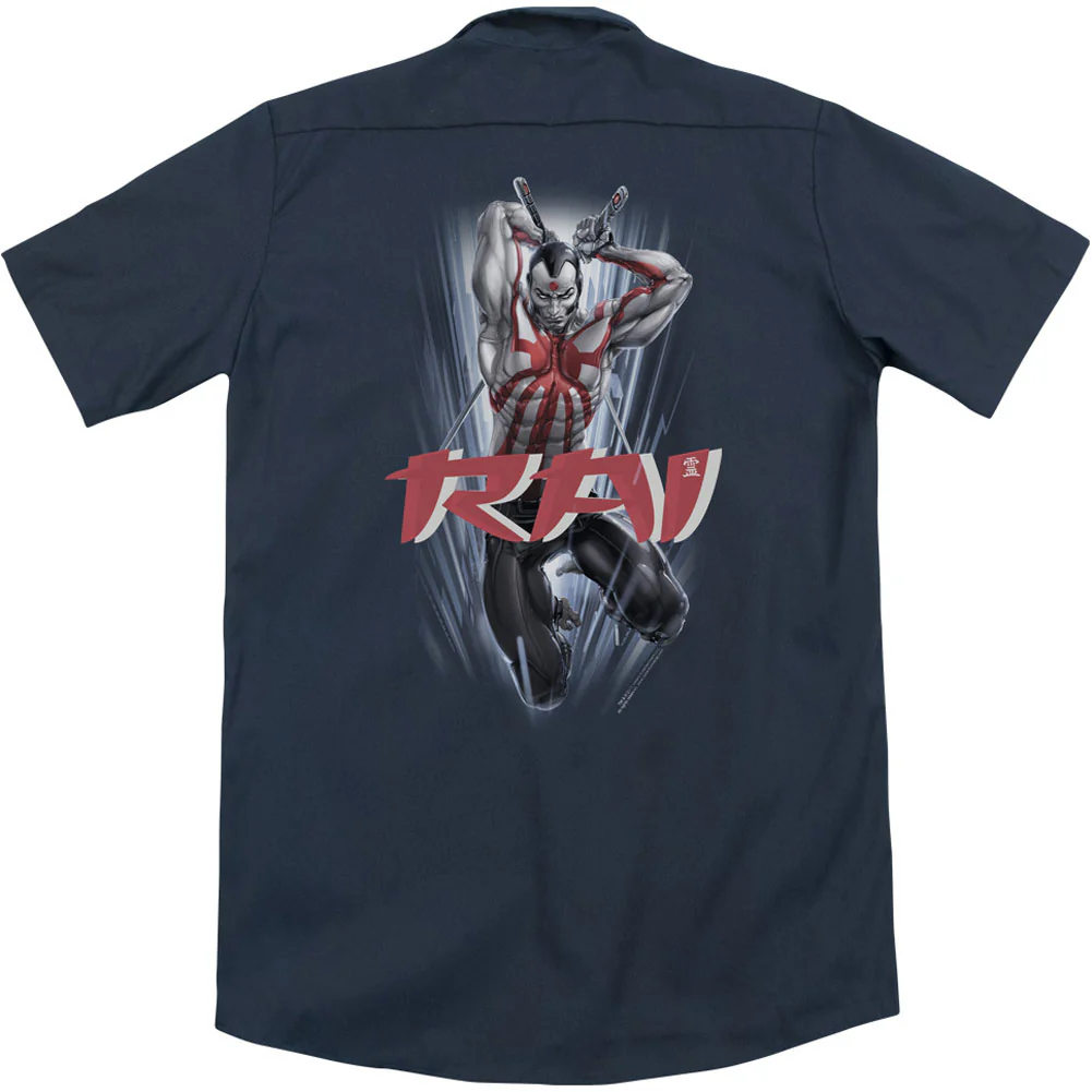 Leap And Slice(Back Print) Workshirt - Image 2