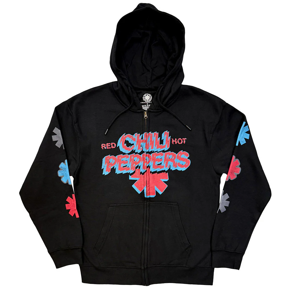 Shock Logo Zippered Hooded Sweatshirt