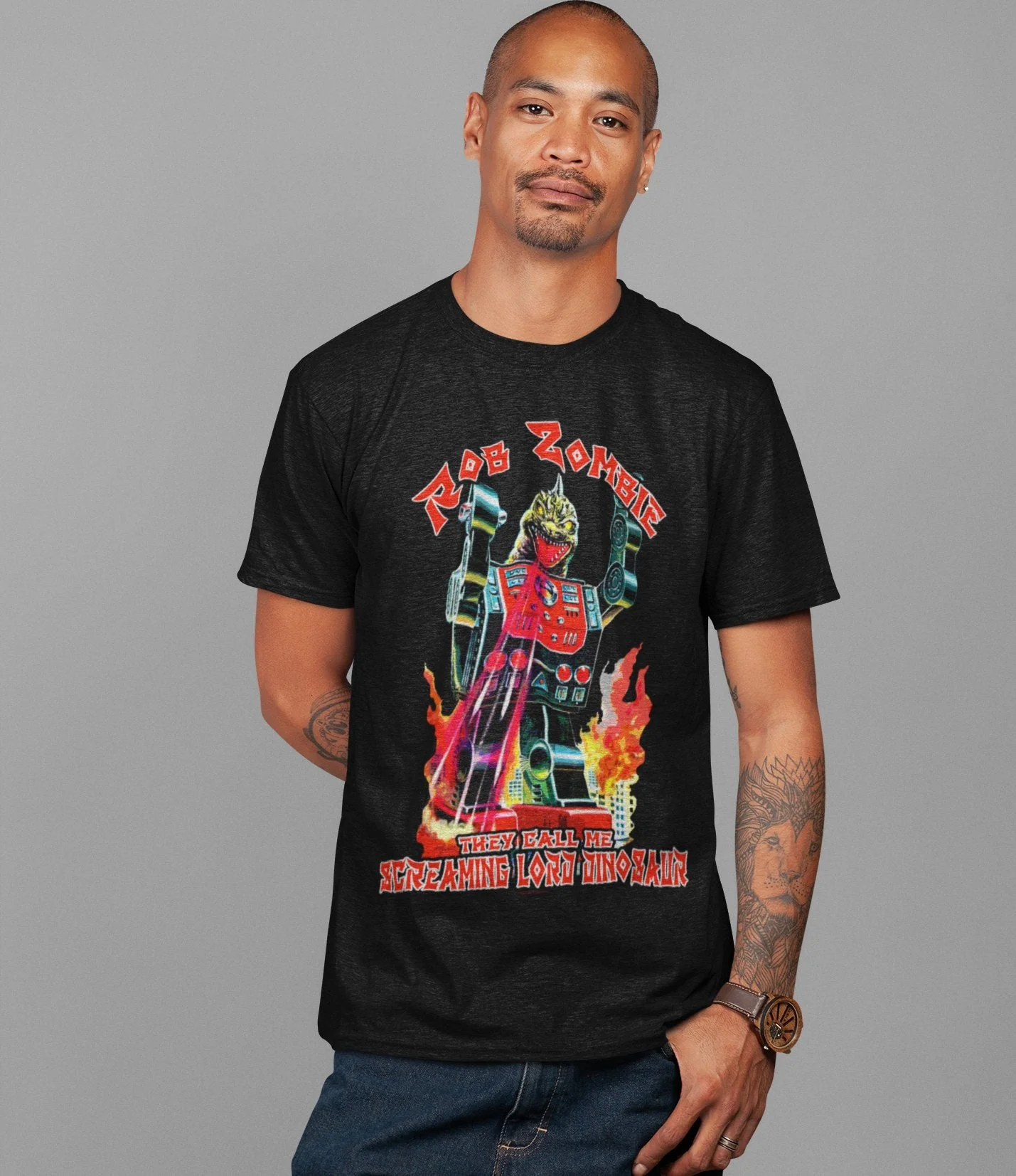 Rob Zombie - Lord Dinosaur Jumbo Print T-Shirt - Image 2