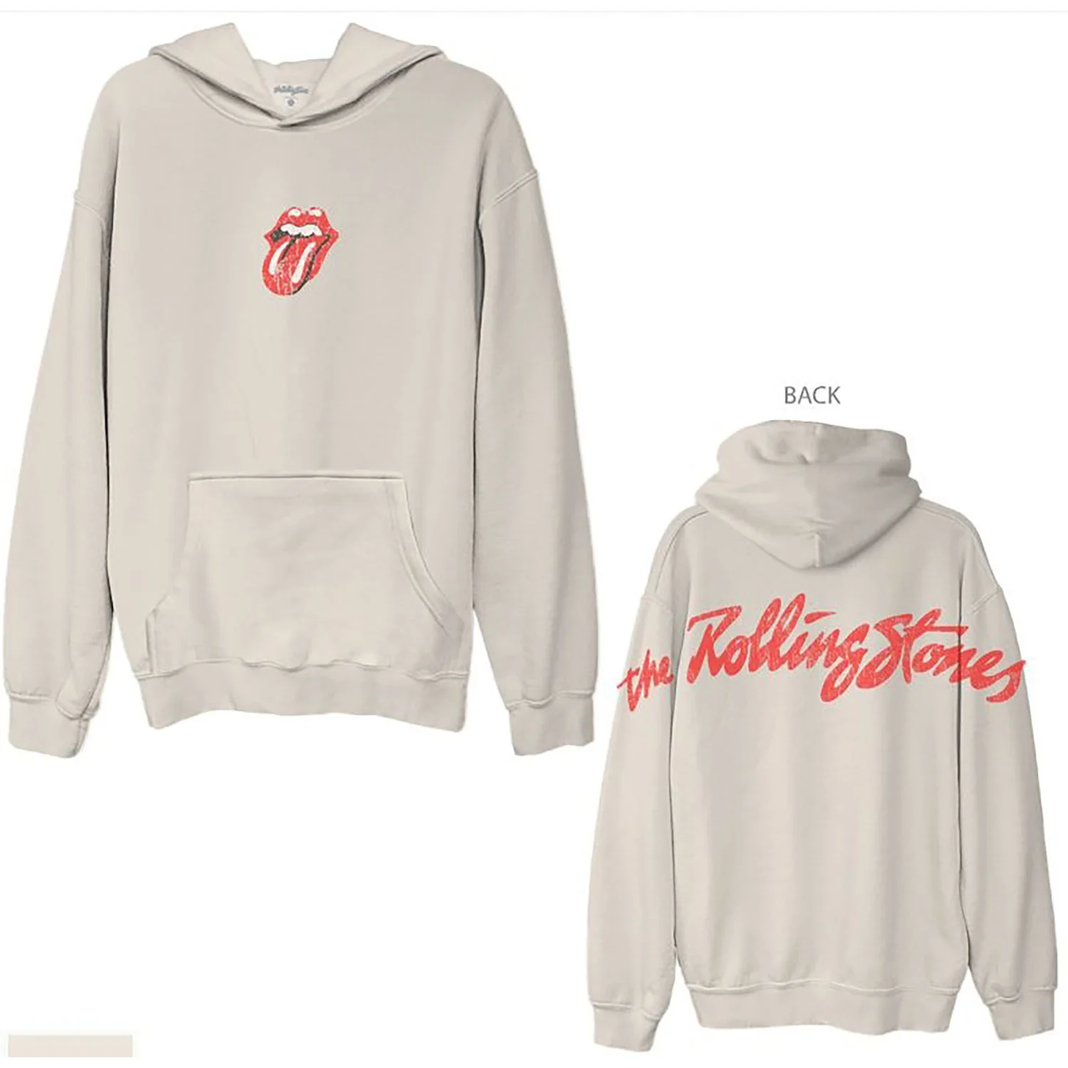 Tongue/Oversized Back Hoodie Hooded Sweatshirt