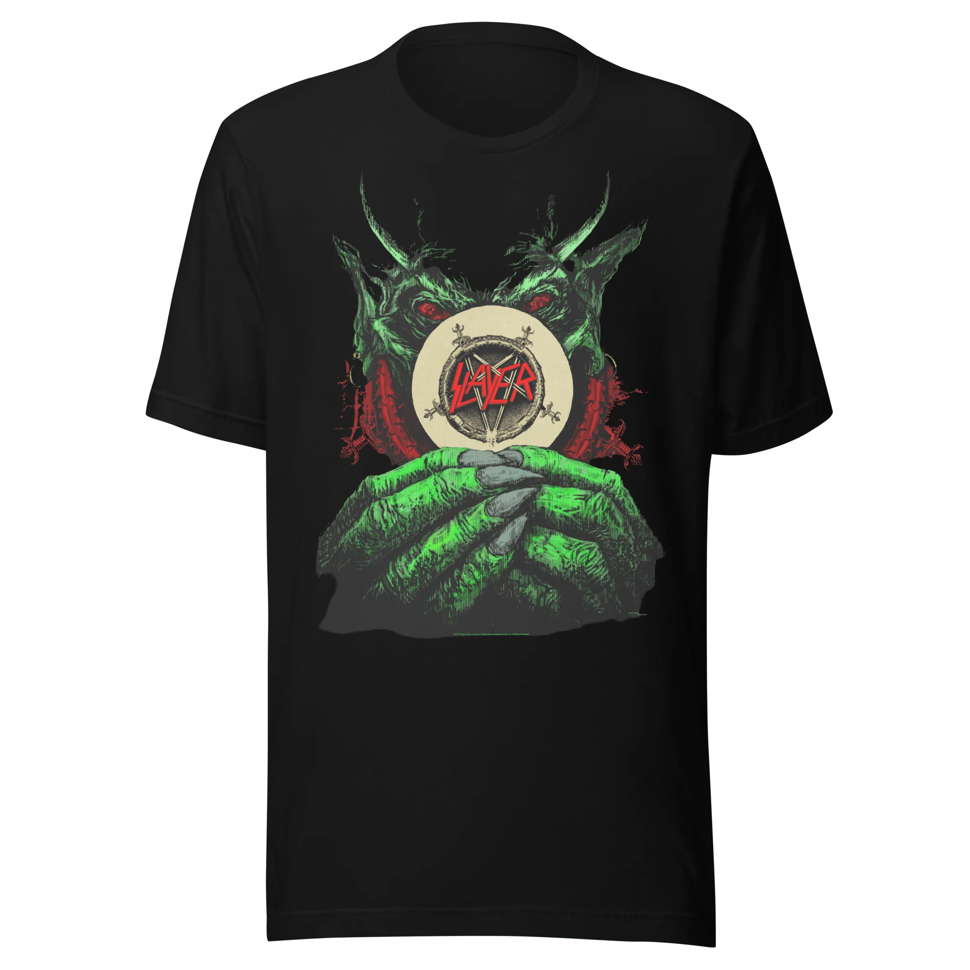 Slayer - Demon Hands Vintage Jumbo Print T-Shirt