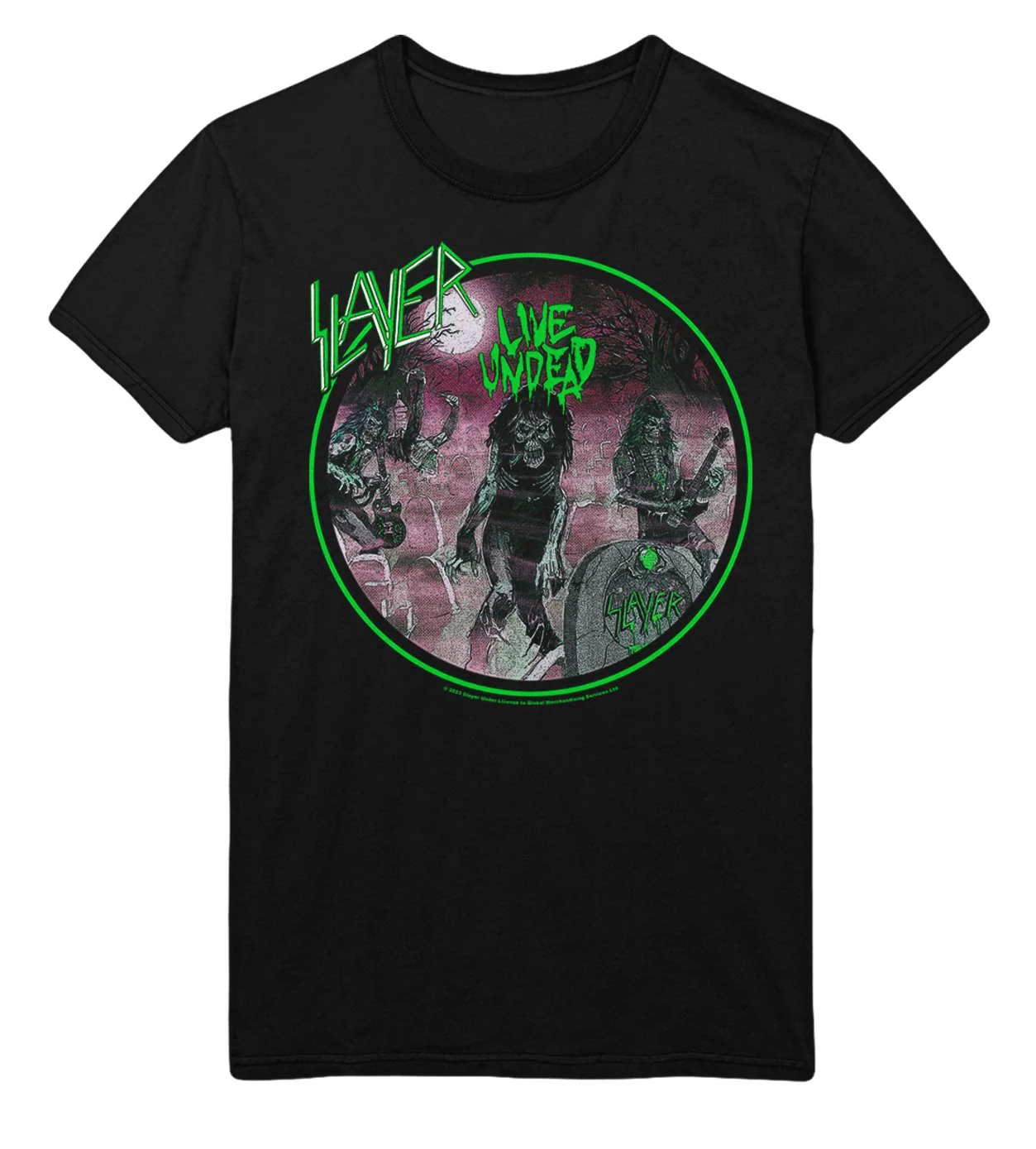 Slayer - Neon Green Undead T-Shirt