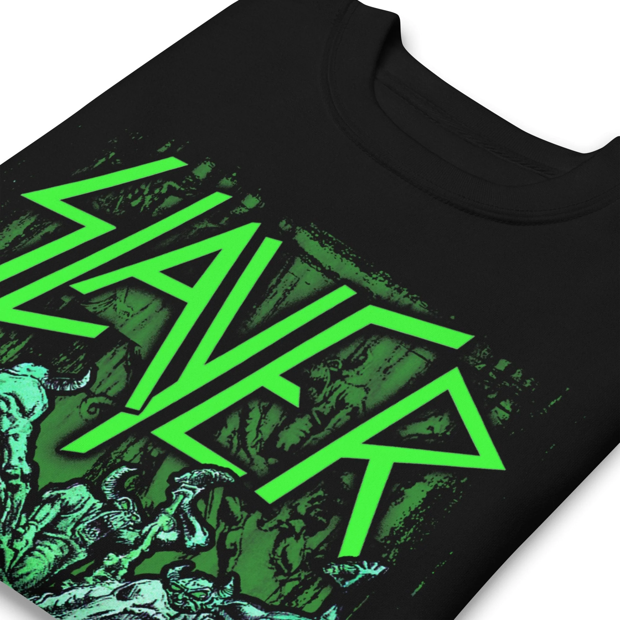 Slayer - Neon Hell Awaits Jumbo Print Sweatshirt - Image 2