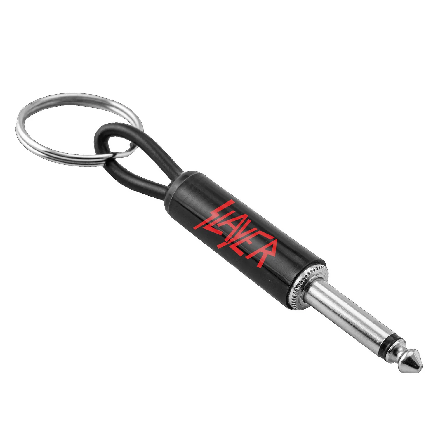 Red Logo Guitar Plug Plastic Key Chain