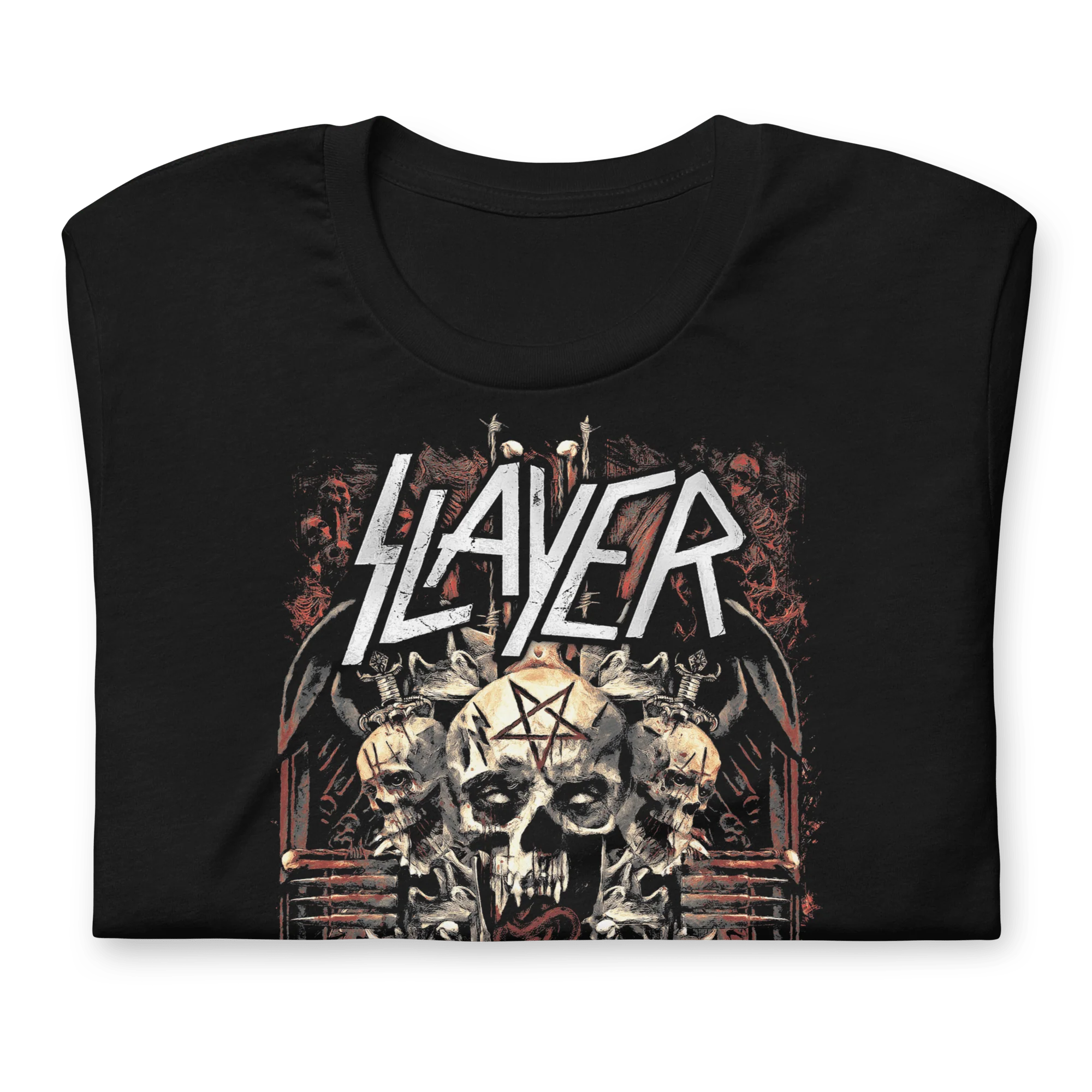 Slayer - Three Skulls Jumbo Print T-Shirt - Image 2