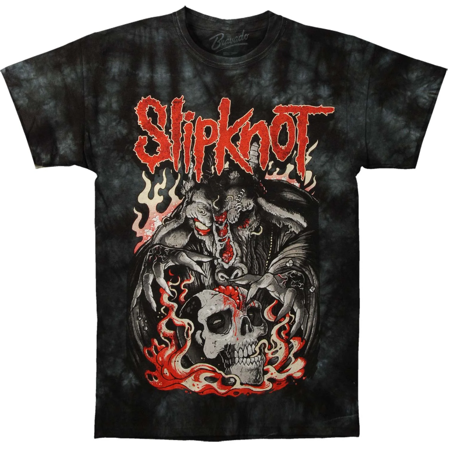 Skull Flames Tie Dye T-shirt