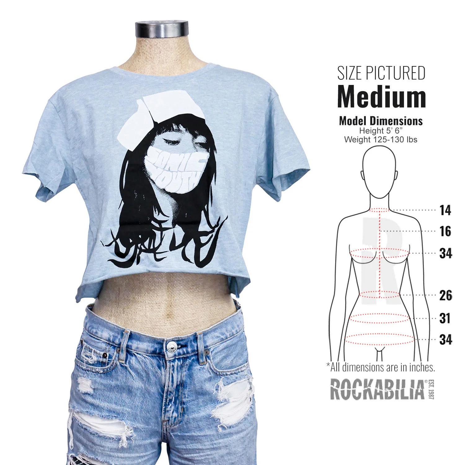 Girl's Nurse Crop Junior Top - Image 3