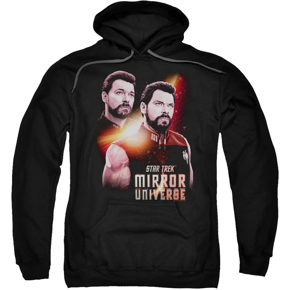 Mirror Riker Adult 25% Poly Hooded Sweatshirt