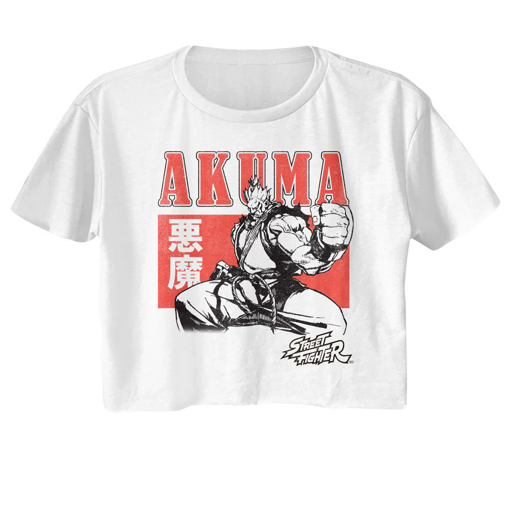 Street Fighter Akuma Character Block Junior Top