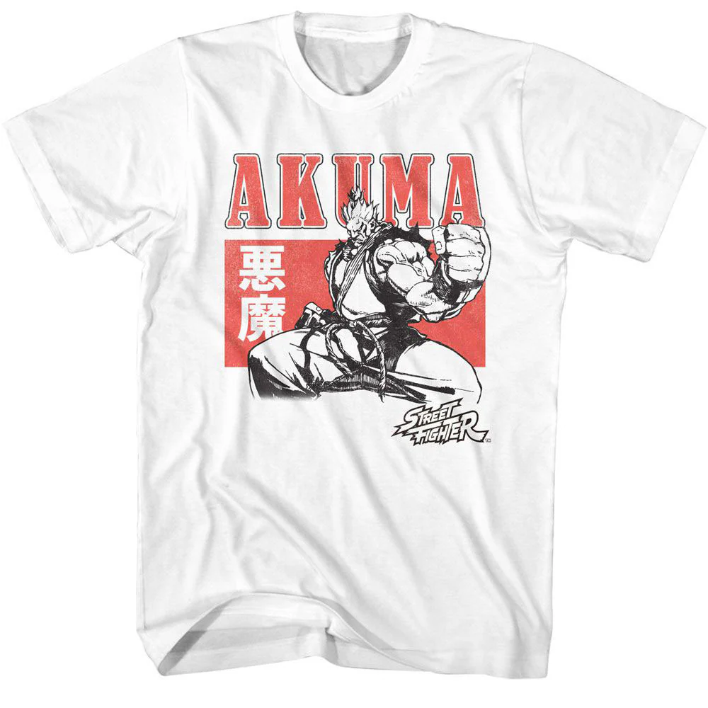 Street Fighter Akuma Character Block T-shirt