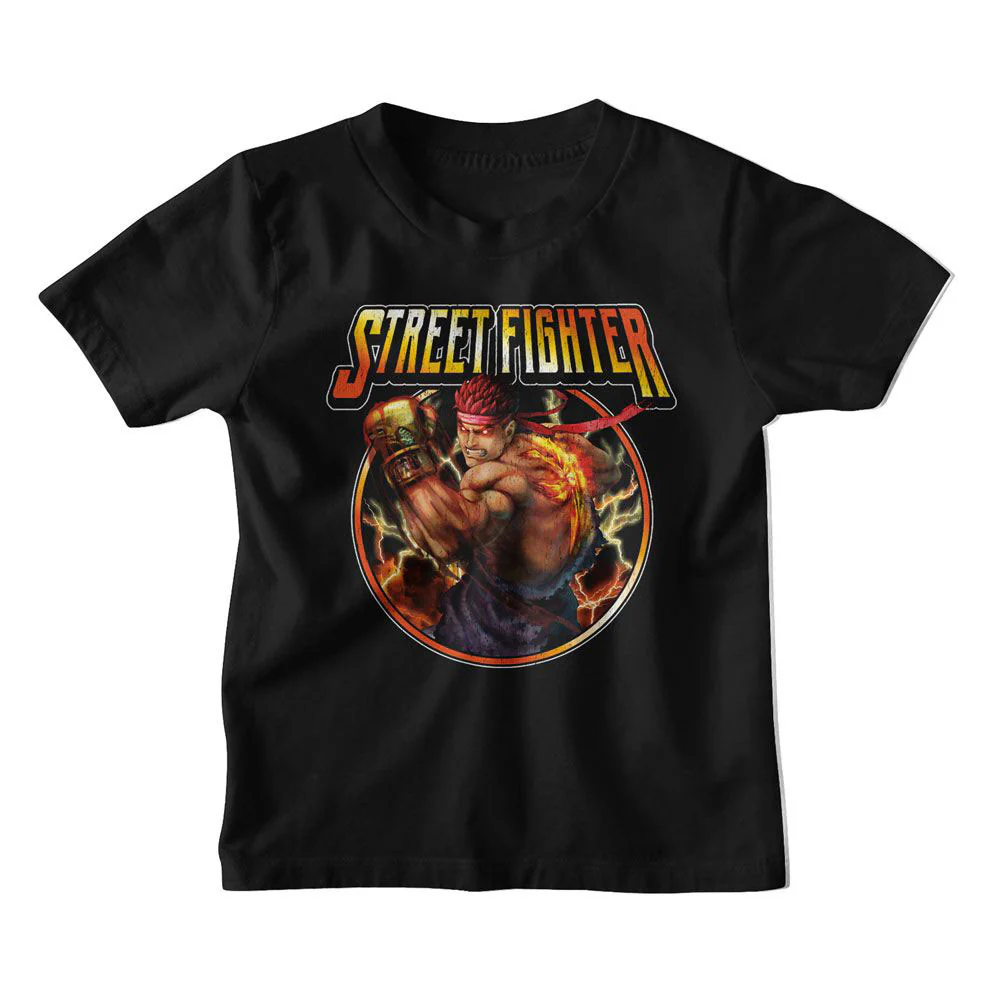 Street Fighter Lightning Ryu Kids Childrens T-shirt