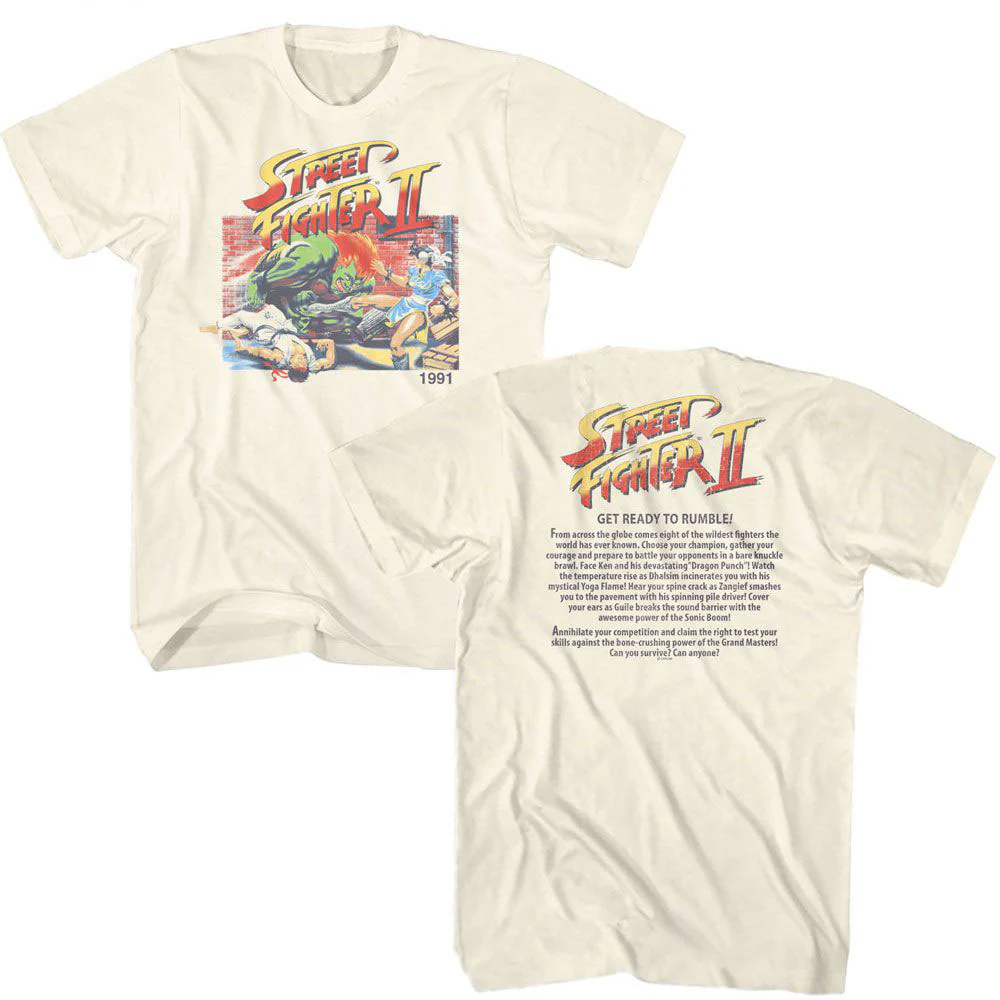 Street Fighter Ready To Rumble Front And Back T-shirt