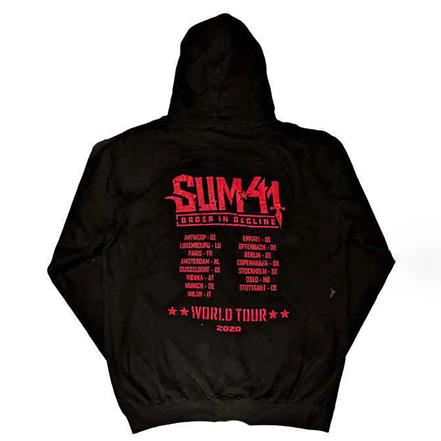 Order In Decline Tour 2020 Zippered Hooded Sweatshirt - Image 2