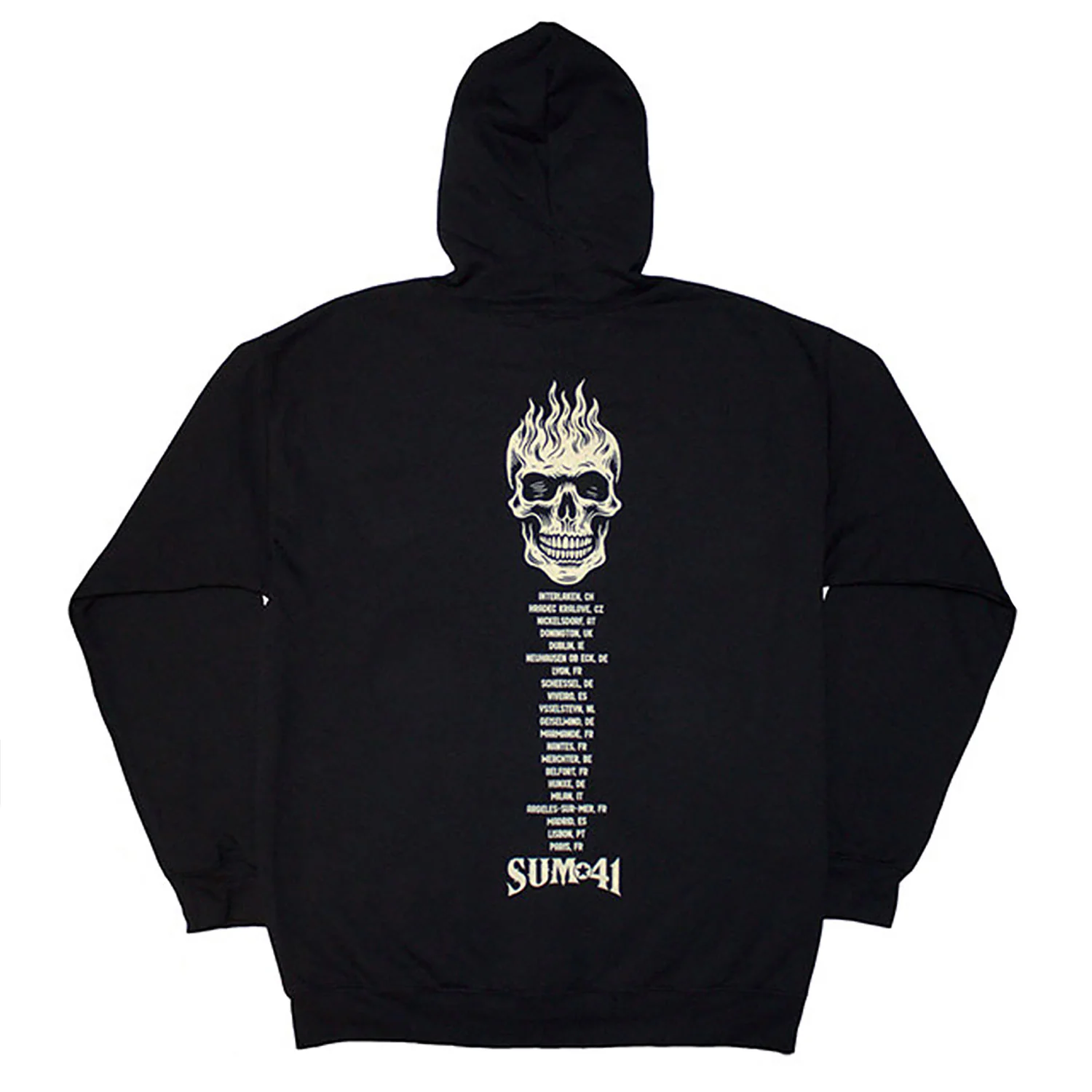 Tour '24 Pocket Logo & Skull Back Zippered Hooded Sweatshirt - Image 2