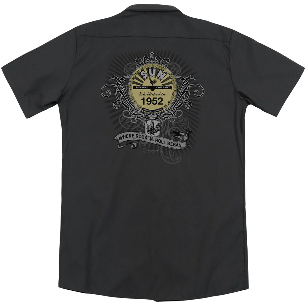 Rockin Scrolls (Back Print) Work Shirt - Image 2