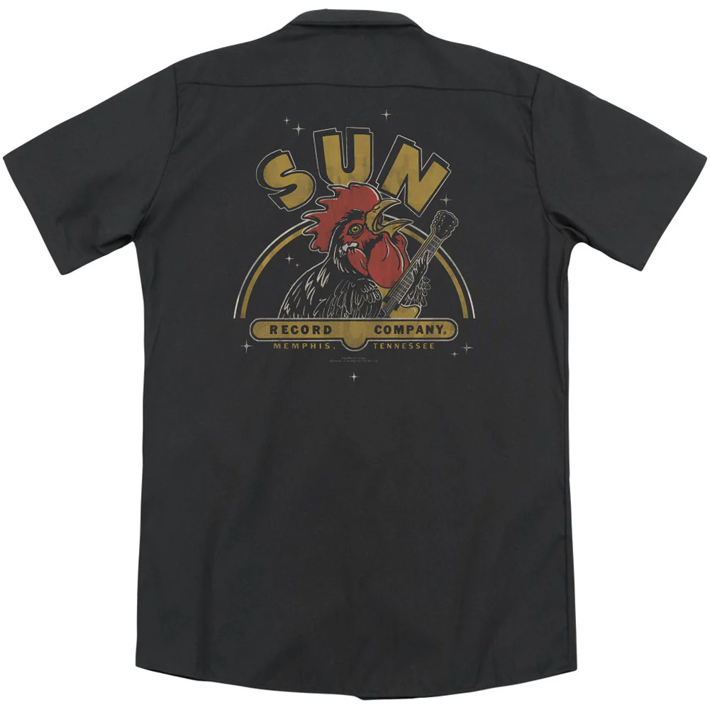 Rocking Rooster (Back Print) Work Shirt - Image 2