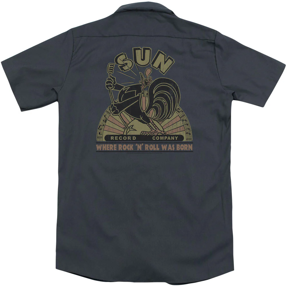 Sun Rooster (Back Print) Work Shirt - Image 2