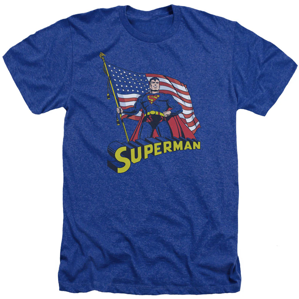 American Flag Adult Heather 40% Poly T-shirt