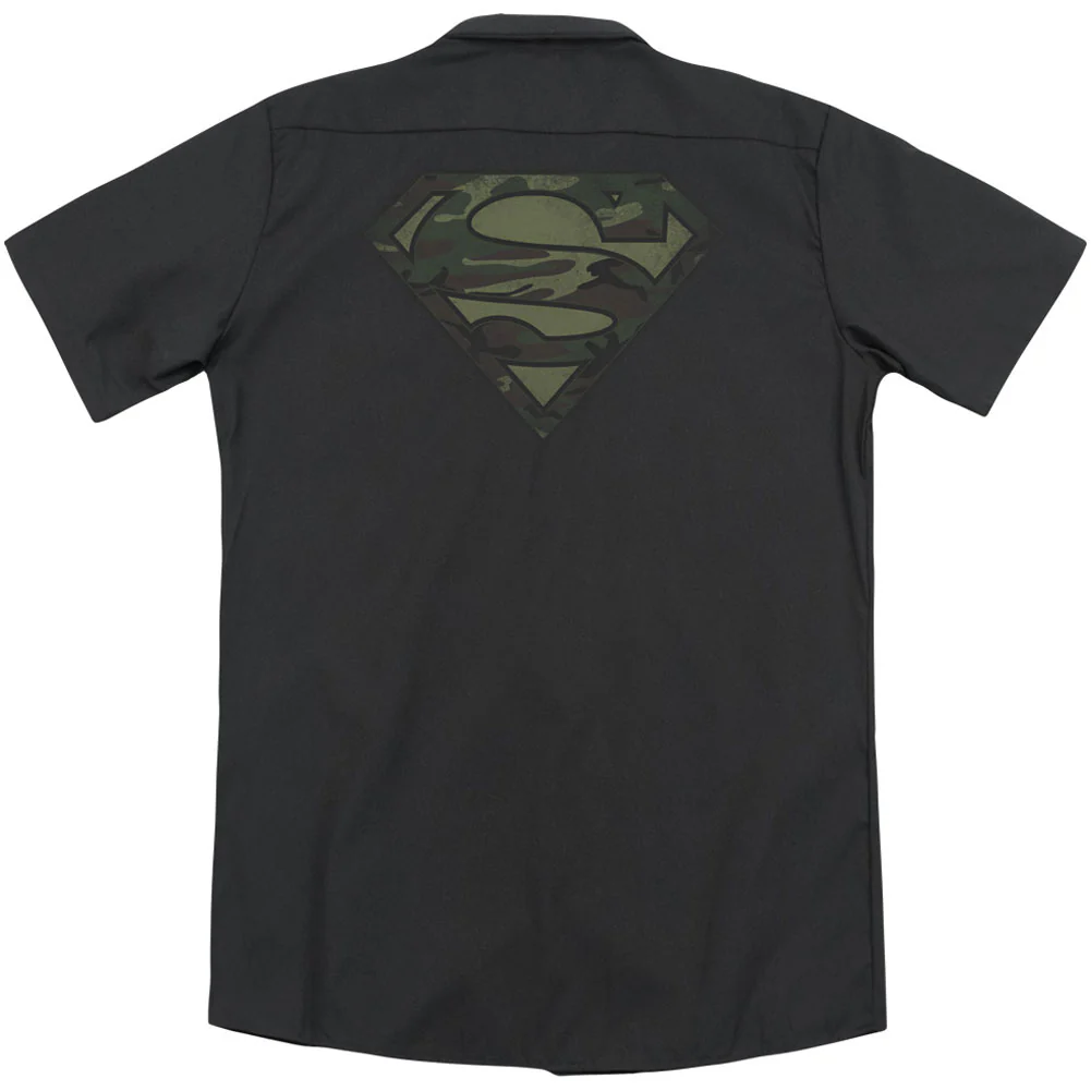 Camo Logo Distressed (Back Print) Workshirt - Image 2
