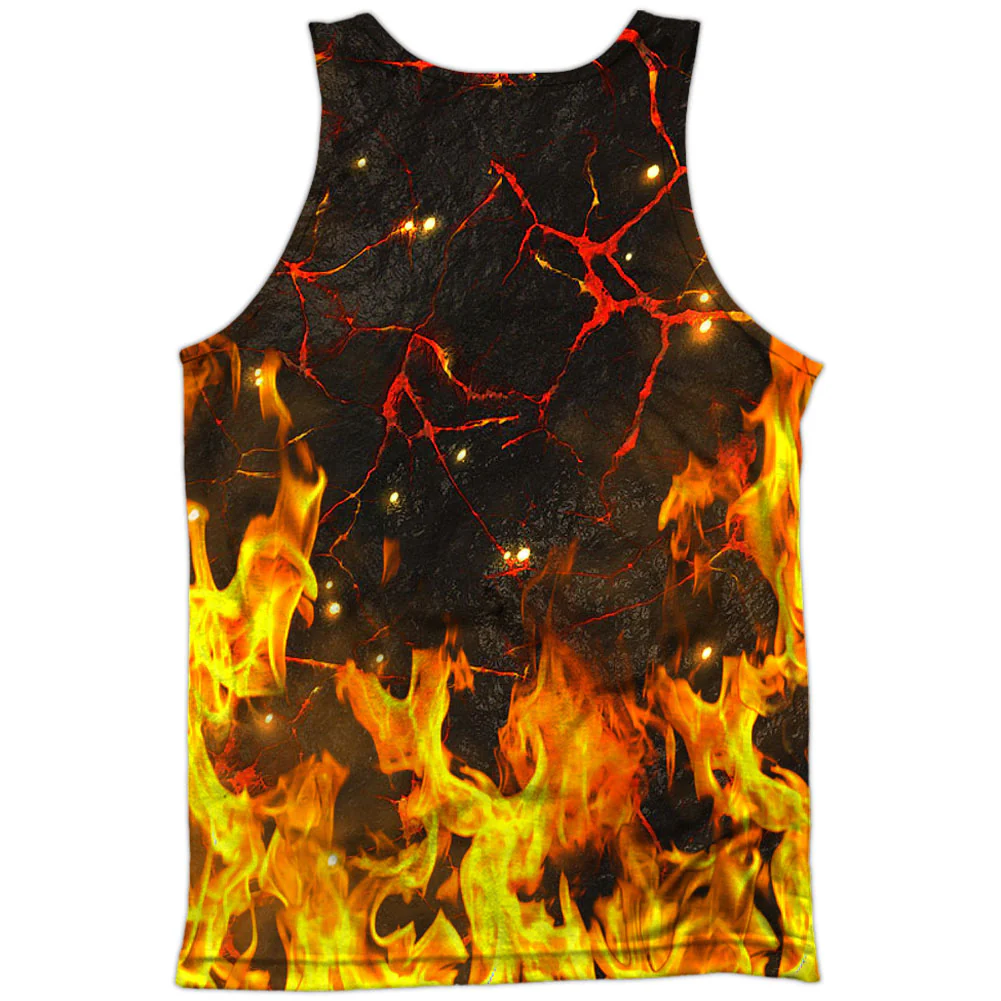Fire Logo 100% Poly Front/Back Print Mens Tank - Image 2