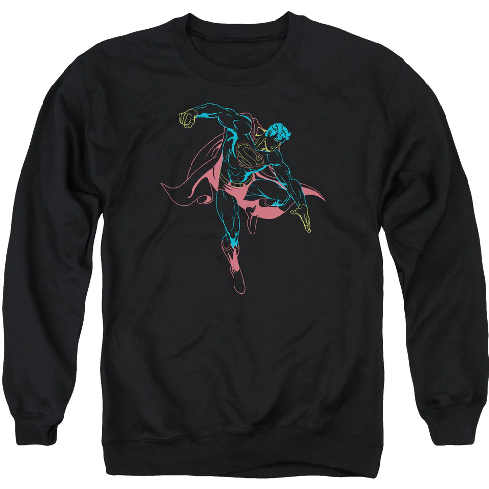 Neon Superman Adult Sweatshirt