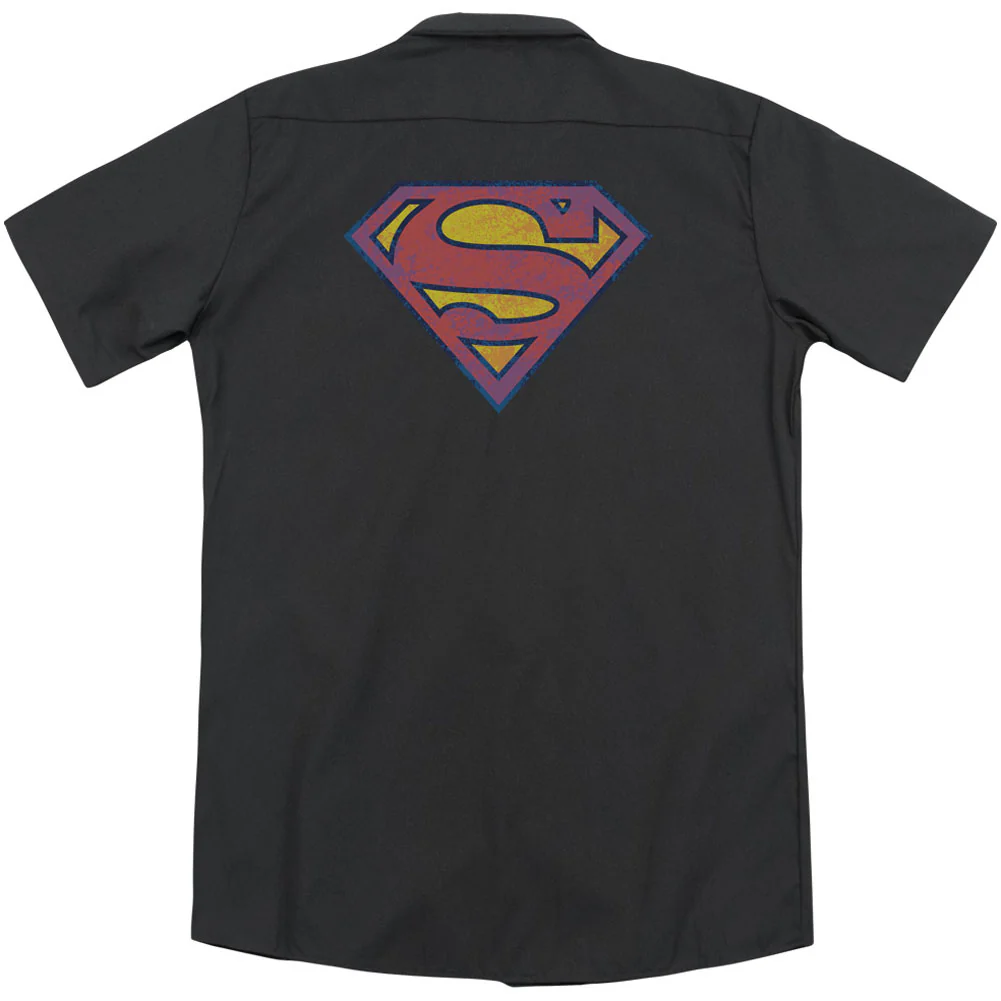 Sm Neon Distress Logo (Back Print) Workshirt - Image 2