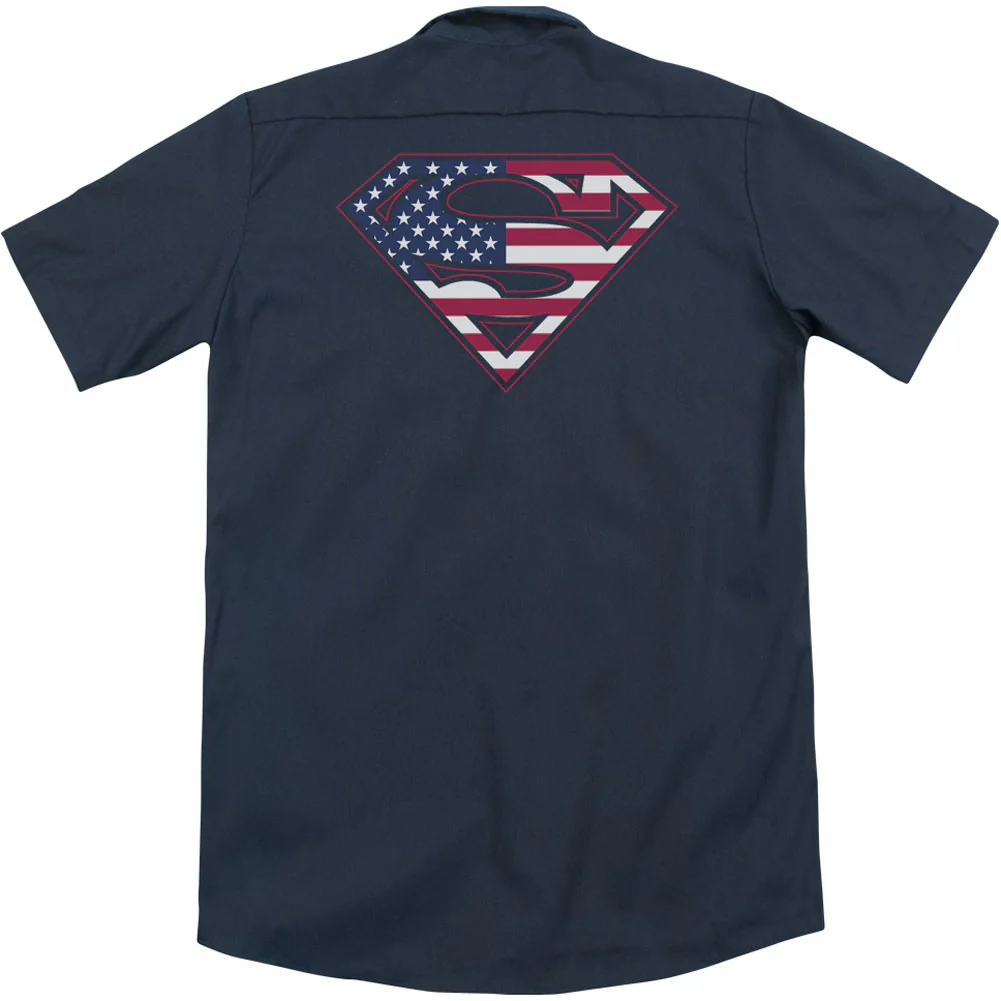 U S Shield (Back Print) Workshirt - Image 2