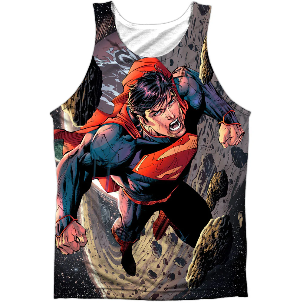 Up Up 100% Poly Front/Back Print Mens Tank