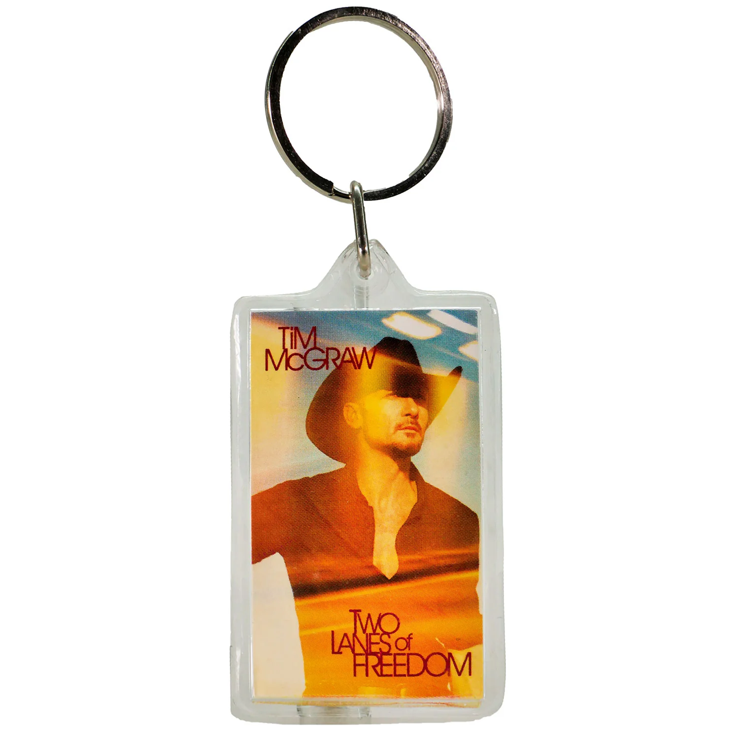 Two Lanes Of Freedom Plastic Key Chain - Image 2