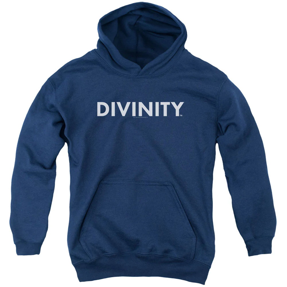 Divinity Logo Youth 50% Poly Hooded Sweatshirt