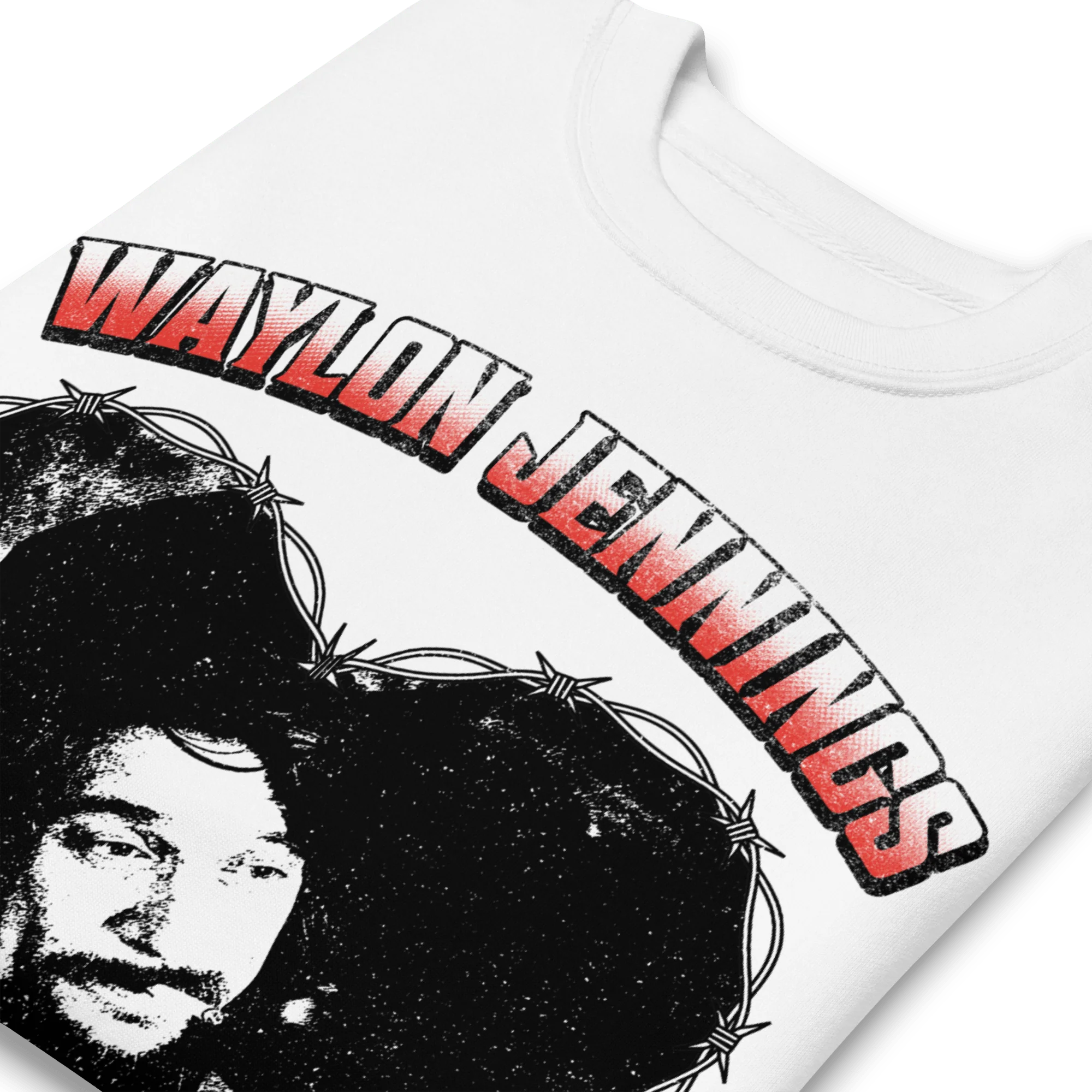 Waylon Jennings - Ladies Love Outlaws Sweatshirt - Image 3
