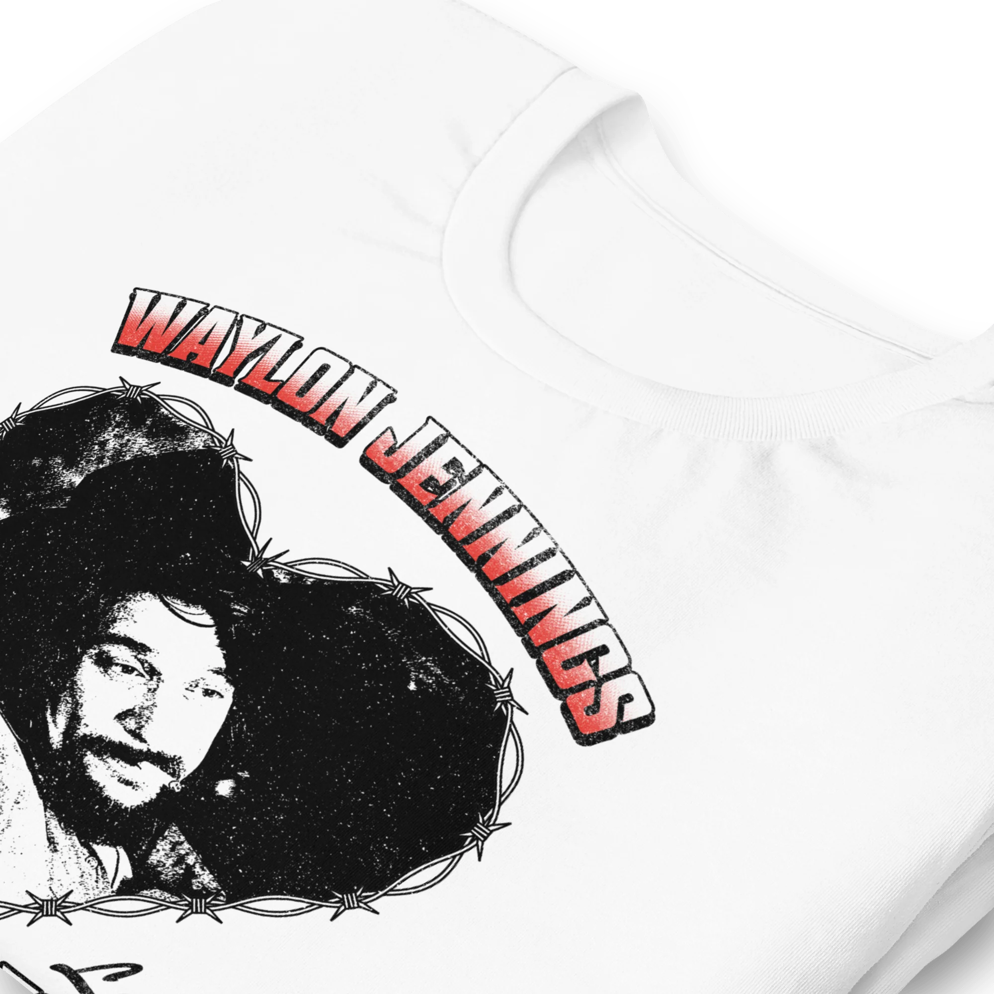 Waylon Jennings - Ladies Love Outlaws T-Shirt - Image 3